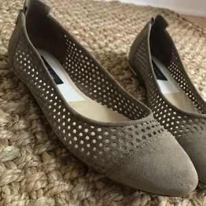 Rag & Bone Sybil Perforated Suede Ballet Flat